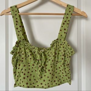 LA Hearts Floral Crop Tank Top